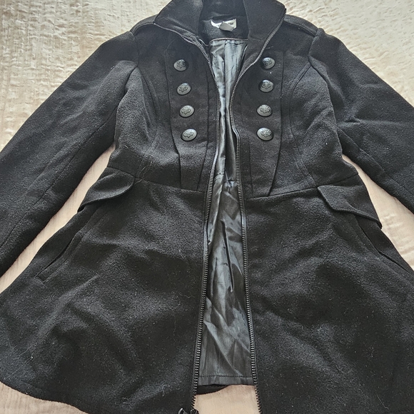 Celebrity Pink Black Pea Coat - Picture 3 of 4